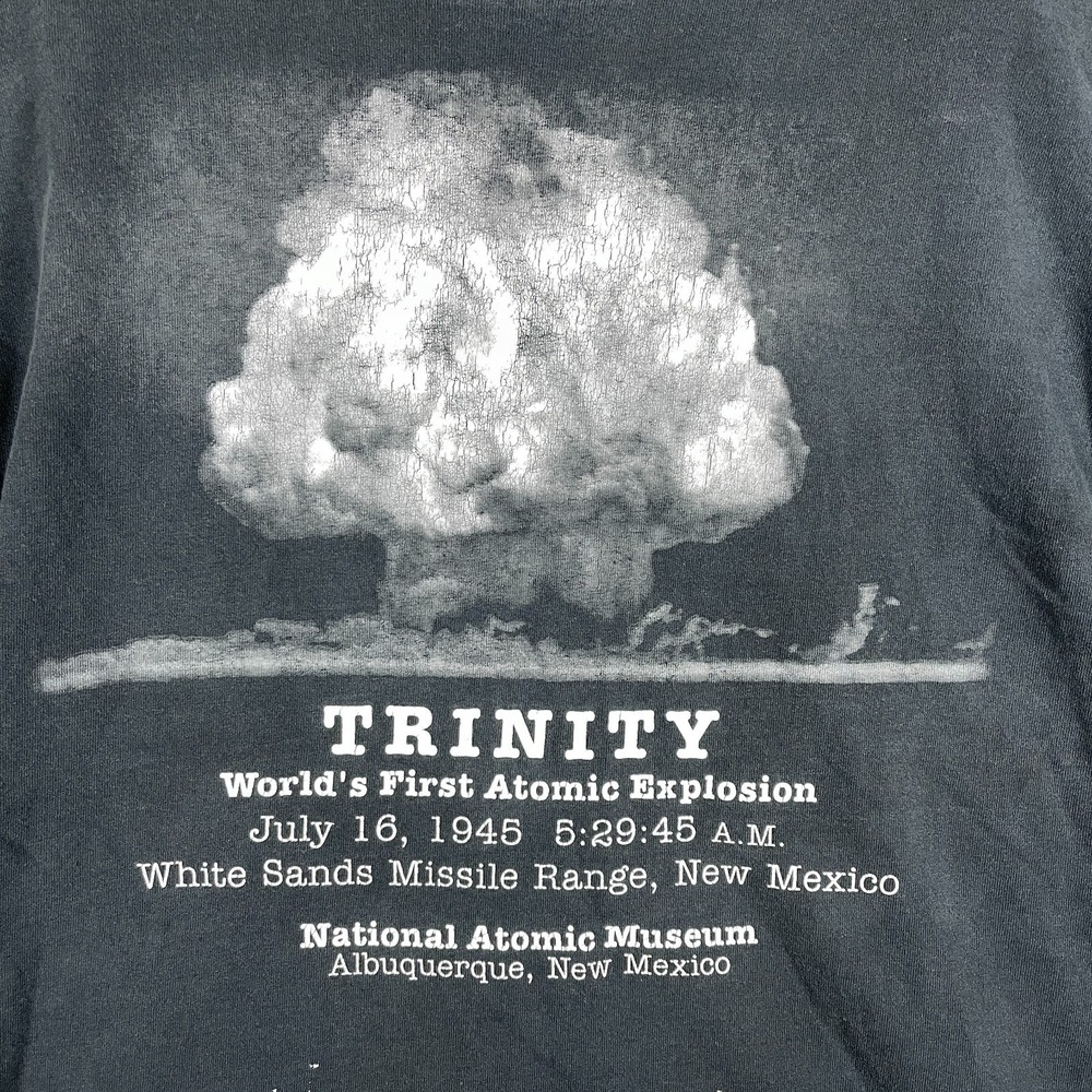 Vintage Y2K TRINITY World's First Atomic Explosion Faded Tshirt Large #3346 - Picture 3 of 10